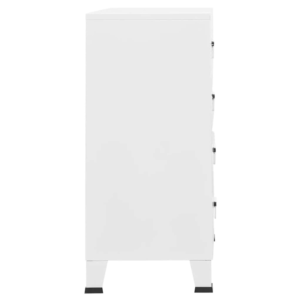 vidaXL Συρταριέρα Βιομηχανική Λευκή  78 x 40 x 93 εκ. Μεταλλική