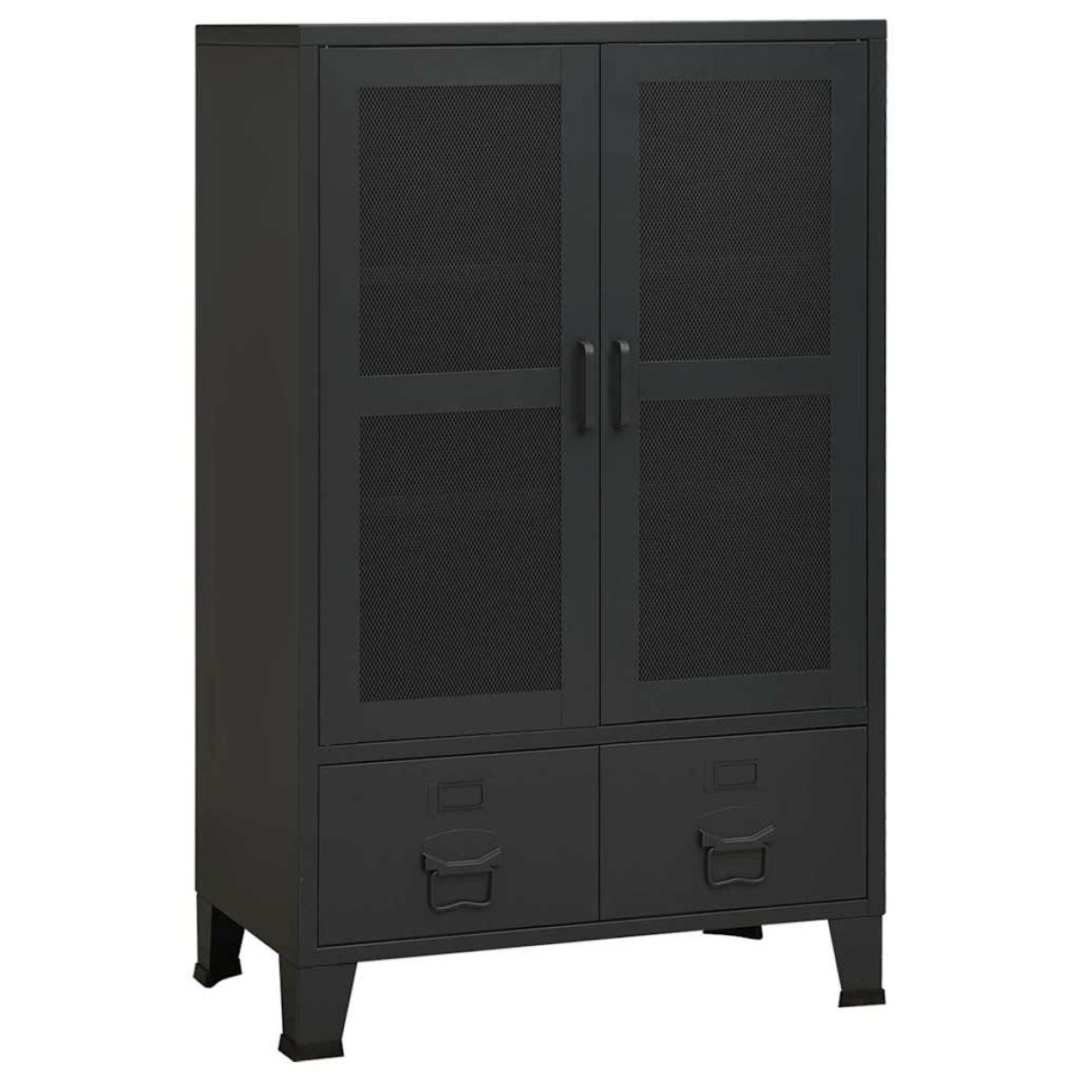 vidaXL Αρχειοθήκη Βιομηχανικού Στιλ Μαύρη 70 x 40 x 115 εκ. Ατσάλινη