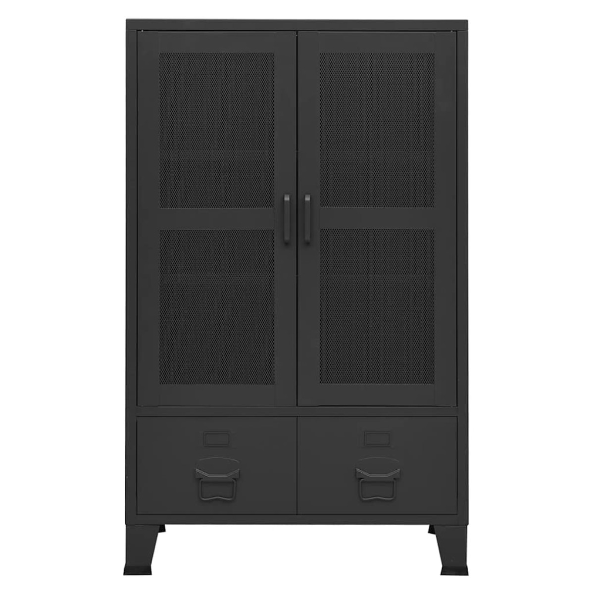 vidaXL Αρχειοθήκη Βιομηχανικού Στιλ Μαύρη 70 x 40 x 115 εκ. Ατσάλινη