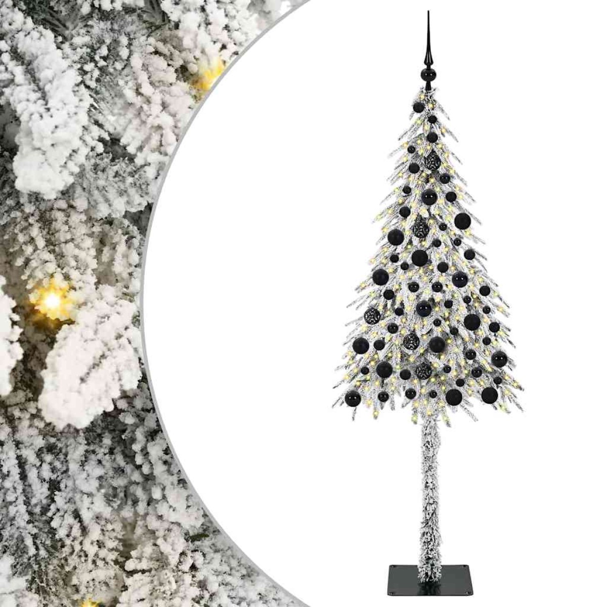 vidaXL Χριστουγεννιάτικο Δέντρο με 300 LED Λευκό 180 cm ΠΕ και Ατσάλι