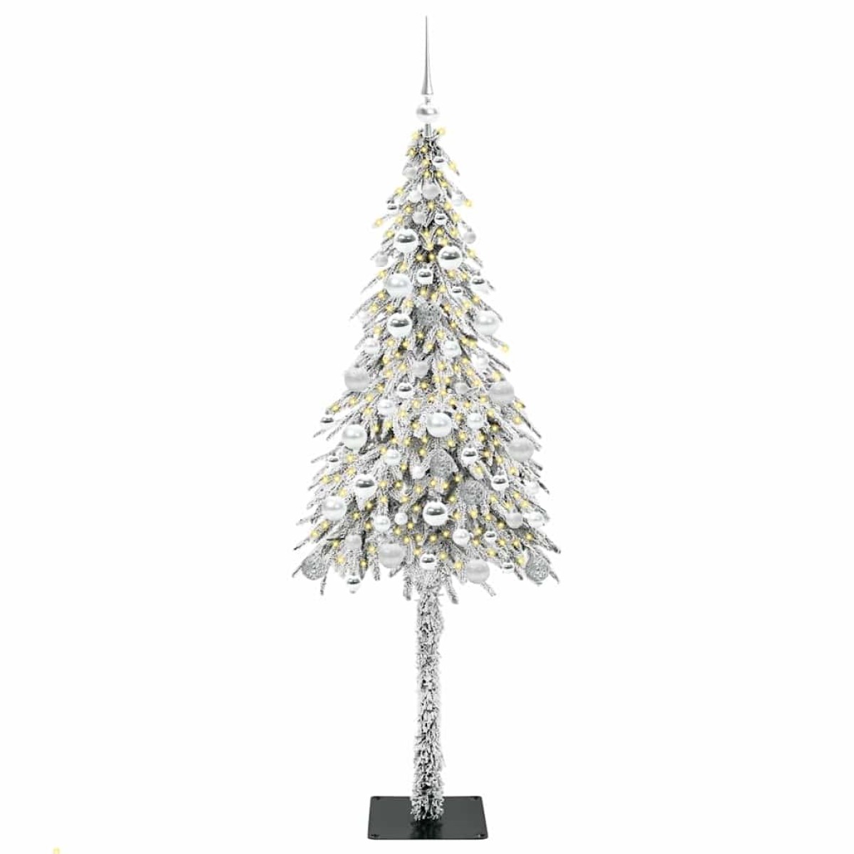 vidaXL Χριστουγεννιάτικο Δέντρο με 300 LED Λευκό 180 cm ΠΕ και Ατσάλι