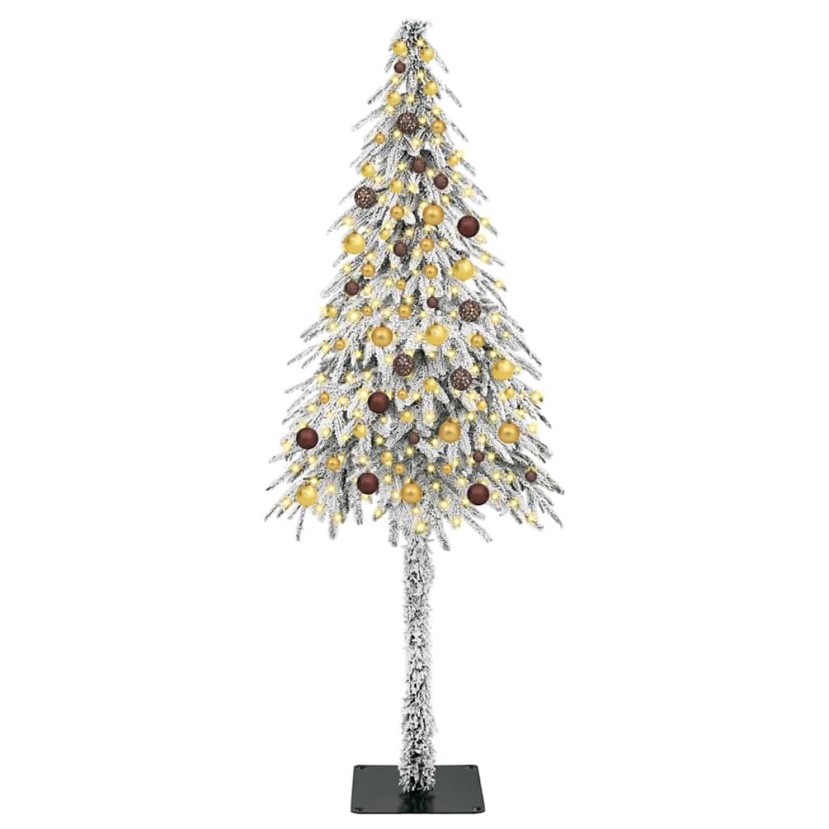 vidaXL Χριστουγεννιάτικο Δέντρο με 300 LED Λευκό 210 cm ΠΕ και Ατσάλι