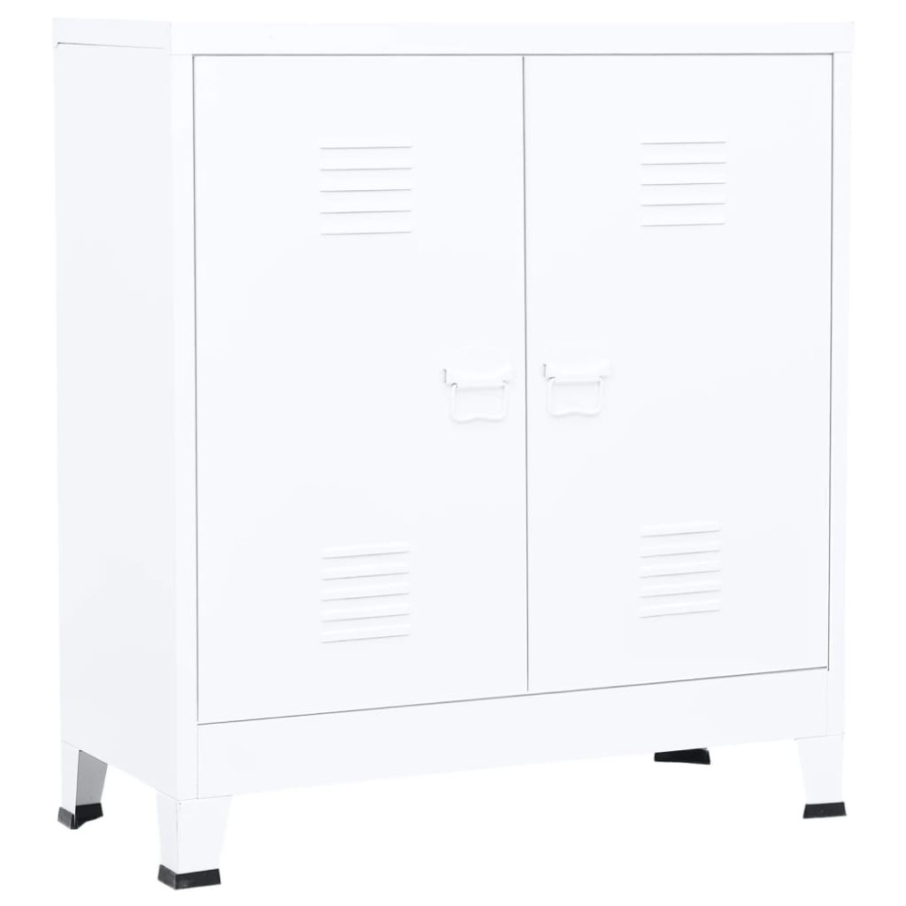 vidaXL Αρχειοθήκη Βιομηχανικού Στιλ Λευκή 90 x 40 x 100 εκ. Ατσάλινη