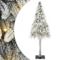 vidaXL Χριστουγεννιάτικο Δέντρο με 300 LED Λευκό 210 cm ΠΕ και Ατσάλι