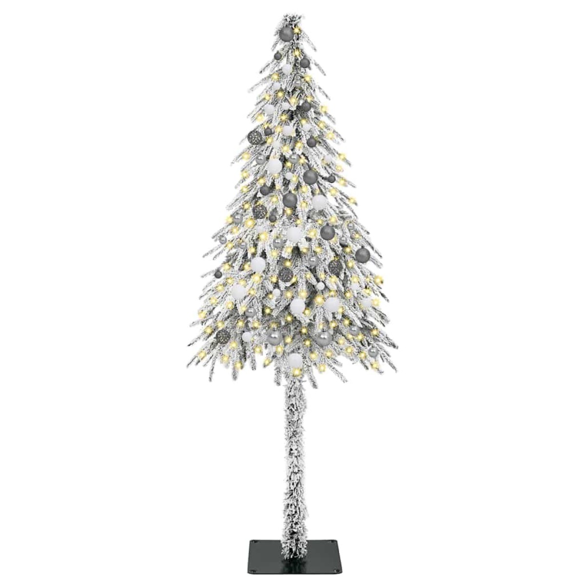 vidaXL Χριστουγεννιάτικο Δέντρο με 300 LED Λευκό 210 cm ΠΕ και Ατσάλι