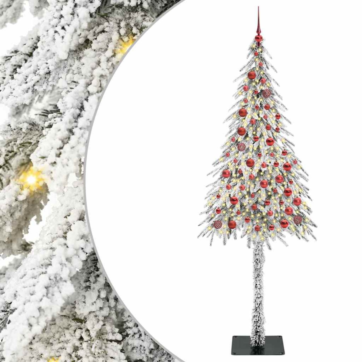 vidaXL Χριστουγεννιάτικο Δέντρο με 300 LED Λευκό 210 cm ΠΕ και Ατσάλι