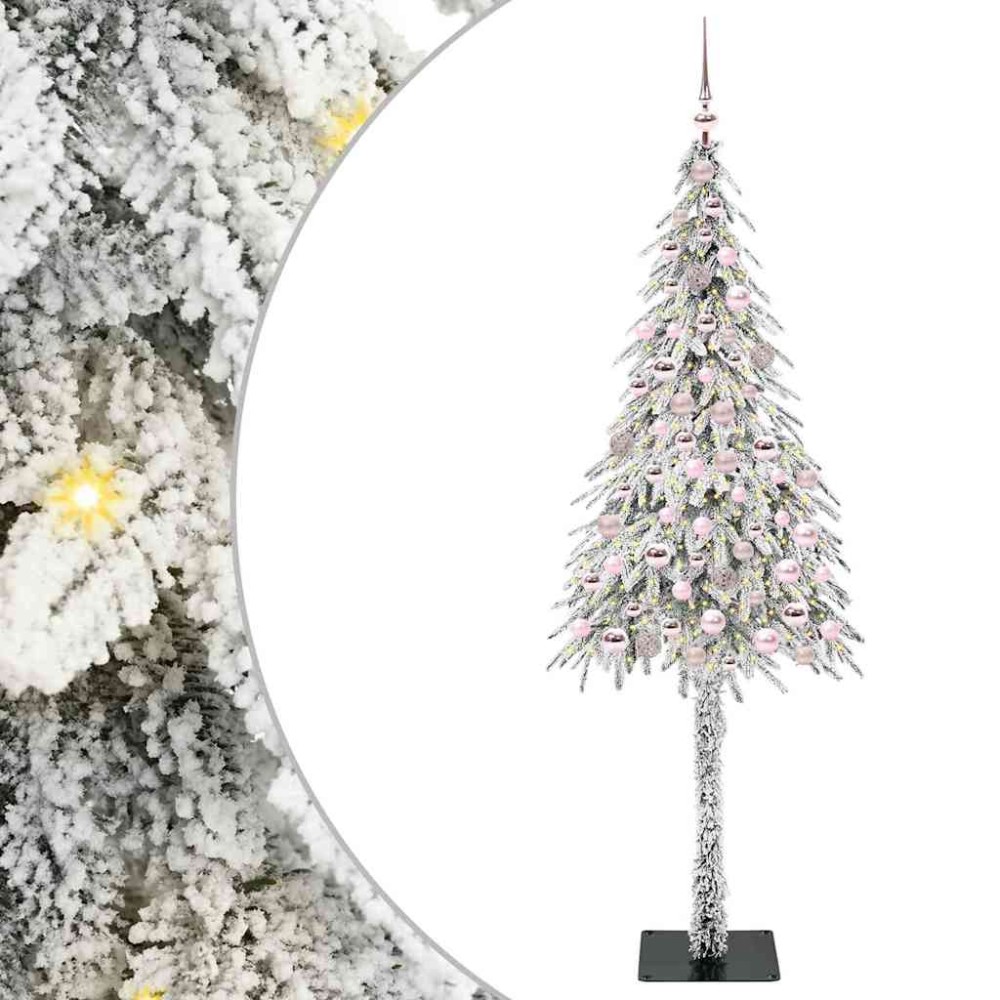 vidaXL Χριστουγεννιάτικο Δέντρο με 300 LED Λευκό 210 cm ΠΕ και Ατσάλι