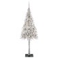 vidaXL Χριστουγεννιάτικο Δέντρο με 300 LED Λευκό 210 cm ΠΕ και Ατσάλι