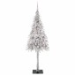 vidaXL Χριστουγεννιάτικο Δέντρο με 300 LED Λευκό 210 cm ΠΕ και Ατσάλι