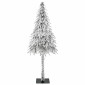 vidaXL Χριστουγεννιάτικο Δέντρο με 300 LED Λευκό 210 cm ΠΕ και Ατσάλι