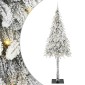 vidaXL Χριστουγεννιάτικο Δέντρο με 300 LED Λευκό 210 cm ΠΕ και Ατσάλι