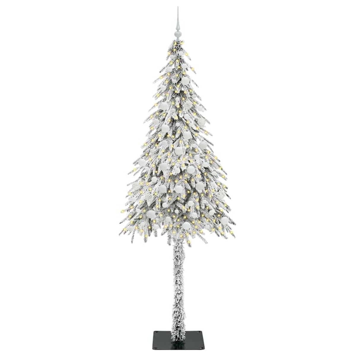 vidaXL Χριστουγεννιάτικο Δέντρο με 300 LED Λευκό 210 cm ΠΕ και Ατσάλι