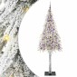 vidaXL Χριστουγεννιάτικο Δέντρο με 300 LED Λευκό 210 cm ΠΕ και Ατσάλι