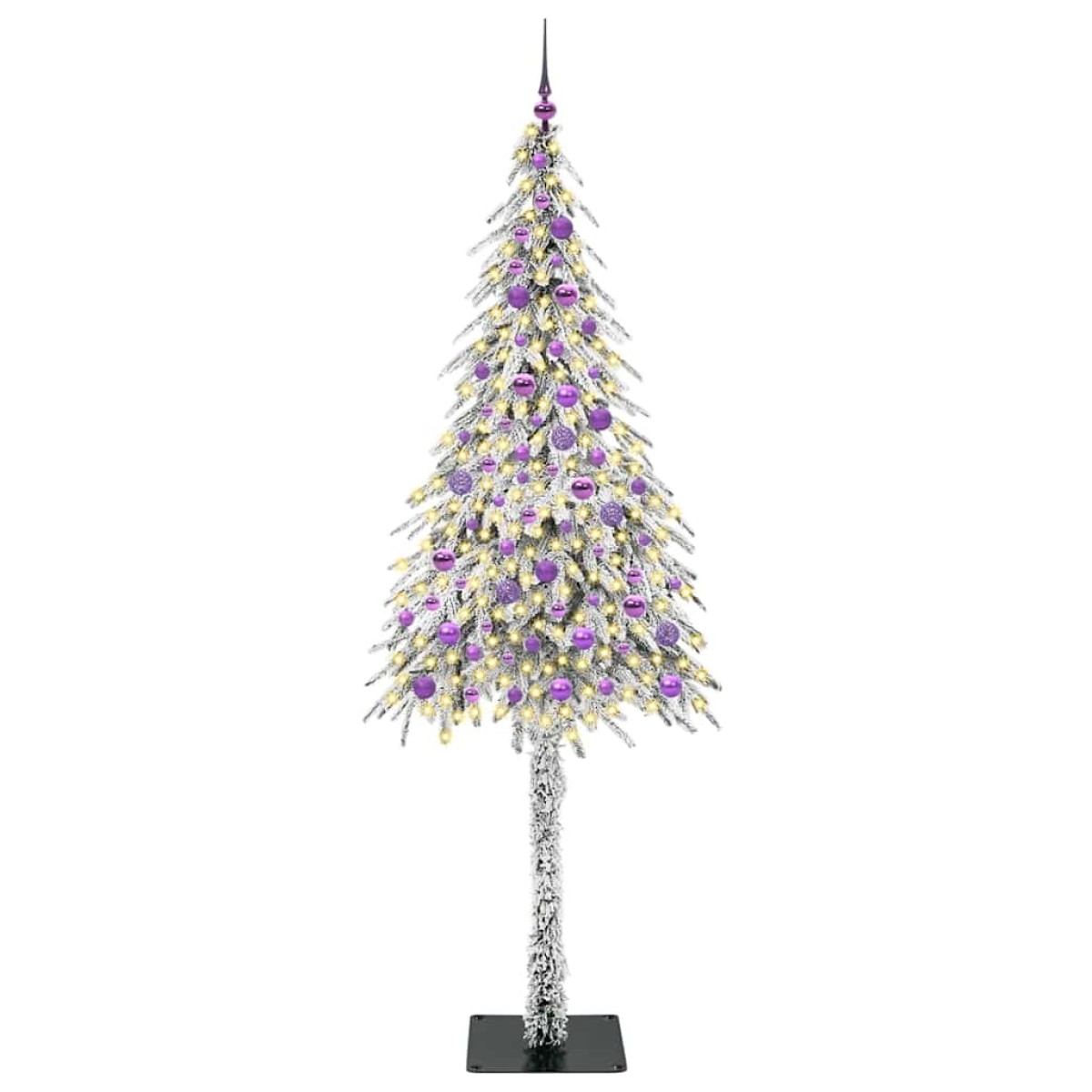 vidaXL Χριστουγεννιάτικο Δέντρο με 300 LED Λευκό 210 cm ΠΕ και Ατσάλι