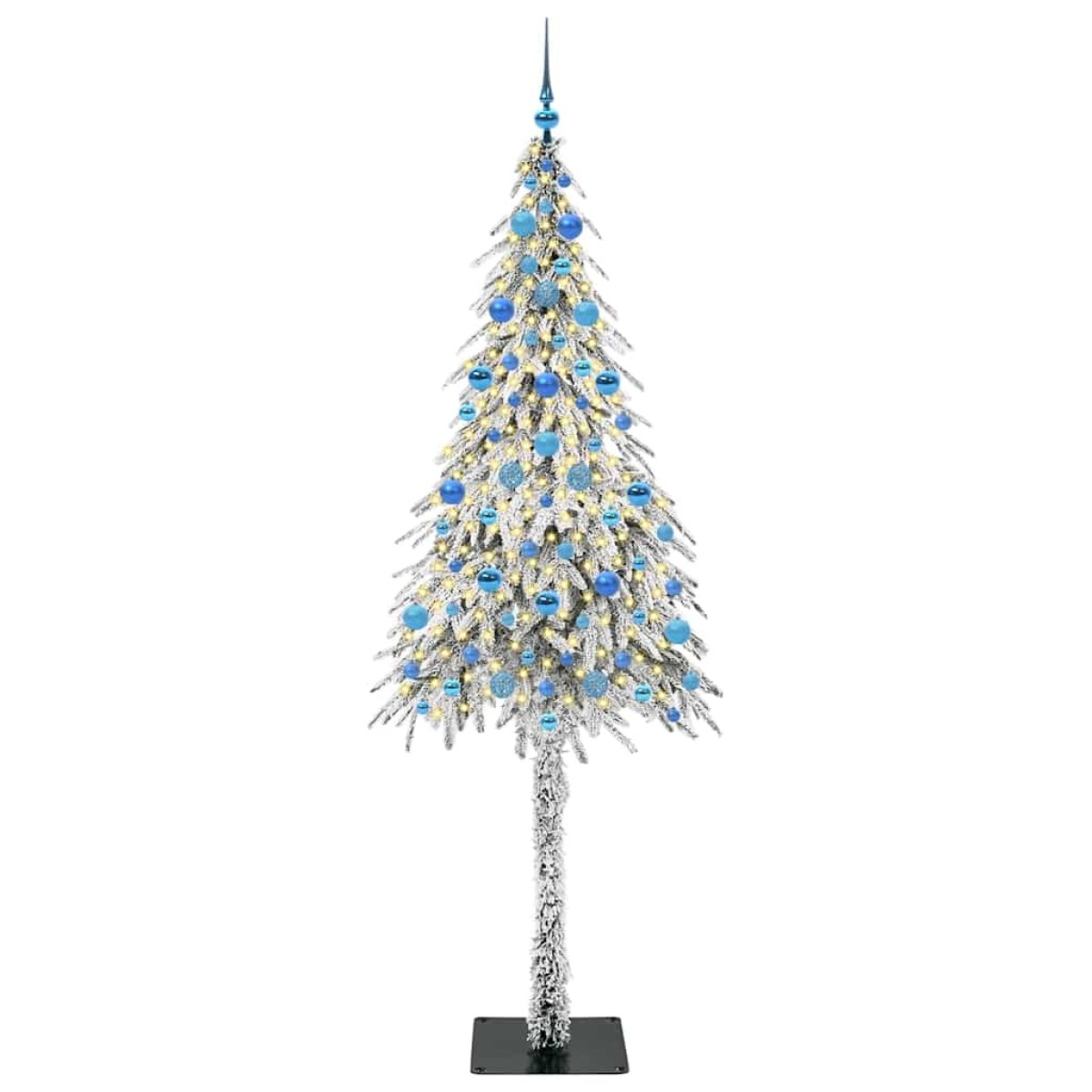 vidaXL Χριστουγεννιάτικο Δέντρο με 300 LED Λευκό 210 cm ΠΕ και Ατσάλι