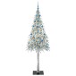 vidaXL Χριστουγεννιάτικο Δέντρο με 300 LED Λευκό 210 cm ΠΕ και Ατσάλι