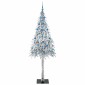 vidaXL Χριστουγεννιάτικο Δέντρο με 300 LED Λευκό 210 cm ΠΕ και Ατσάλι