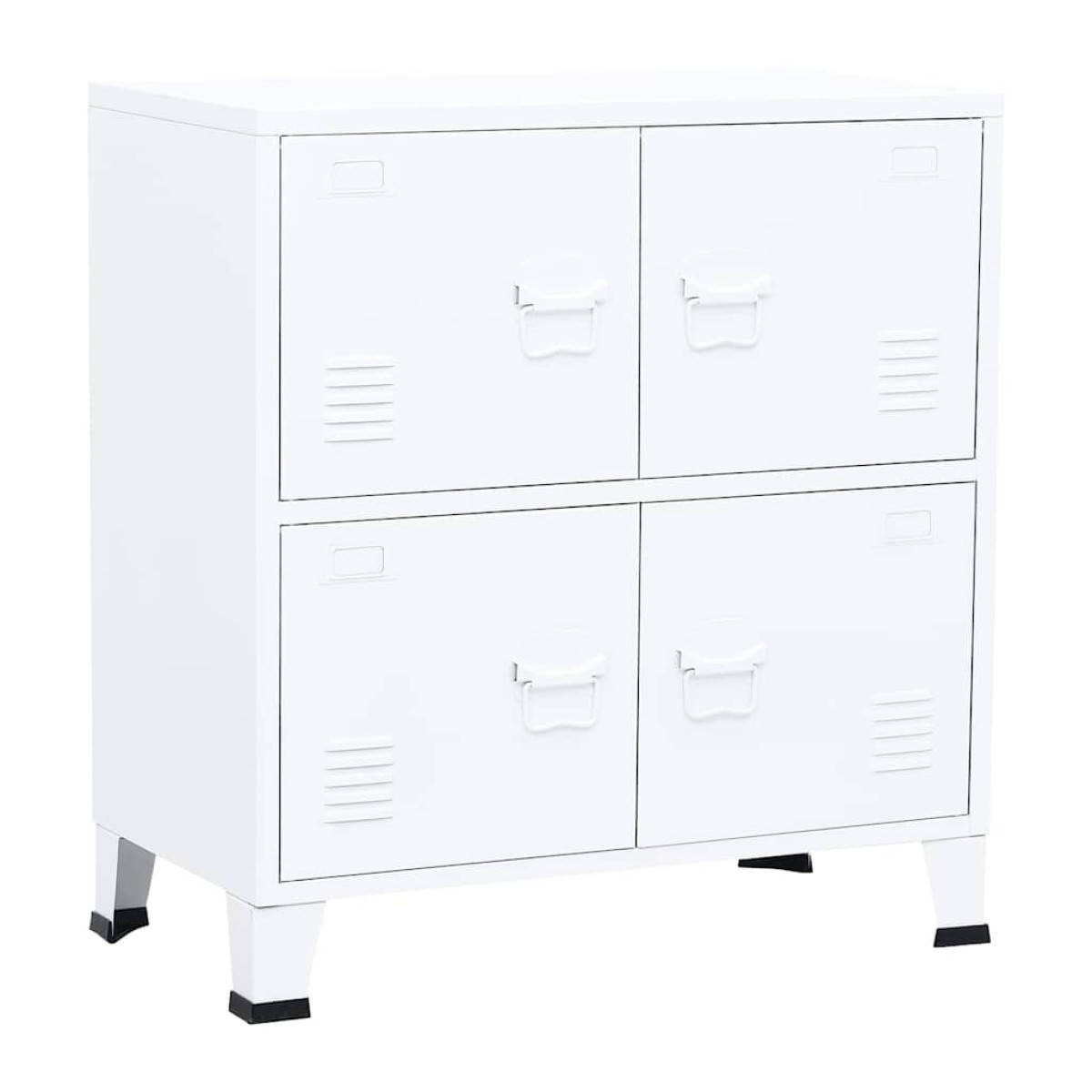 vidaXL Αρχειοθήκη Βιομηχανικού Στιλ Λευκή 75 x 40 x 80 εκ. Ατσάλινη