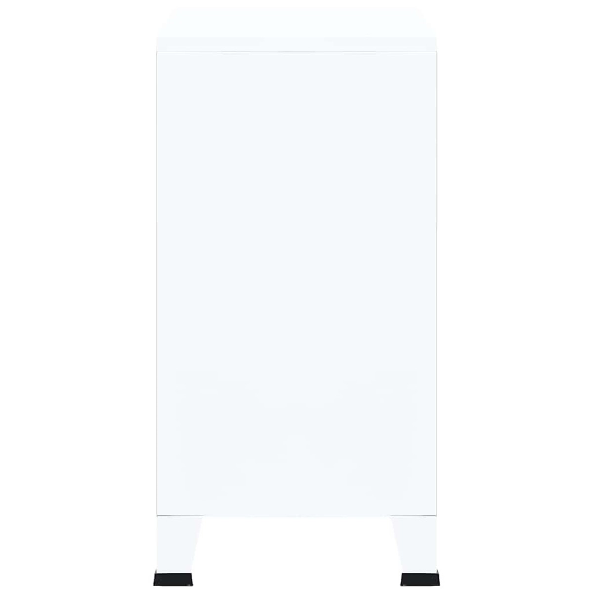 vidaXL Αρχειοθήκη Βιομηχανικού Στιλ Λευκή 75 x 40 x 80 εκ. Ατσάλινη