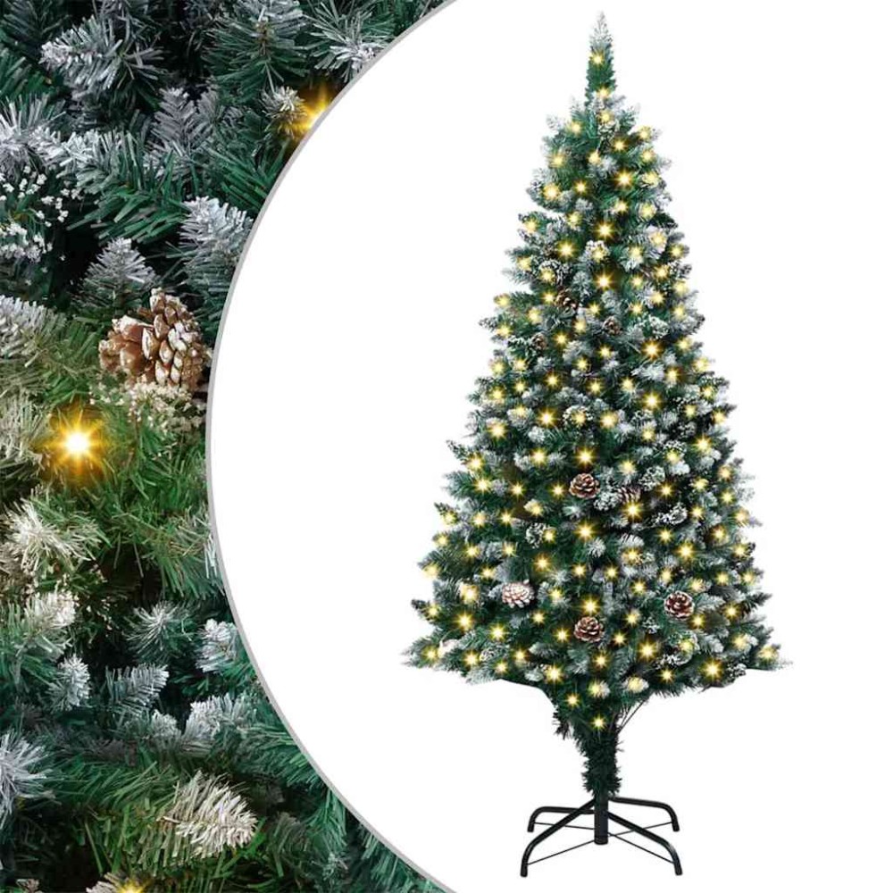 vidaXL Τεχνητό Χριστουγεννιάτικο Δέντρο με 300 LED Πράσινο 180 cm