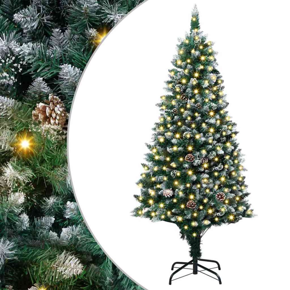 vidaXL Τεχνητό Χριστουγεννιάτικο Δέντρο με 300 LED Πράσινο 180 cm