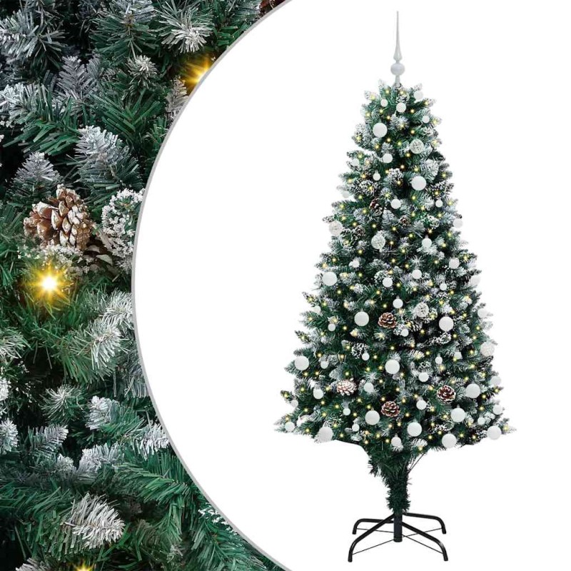 vidaXL Τεχνητό Χριστουγεννιάτικο Δέντρο με 300 LED Πράσινο 180 cm