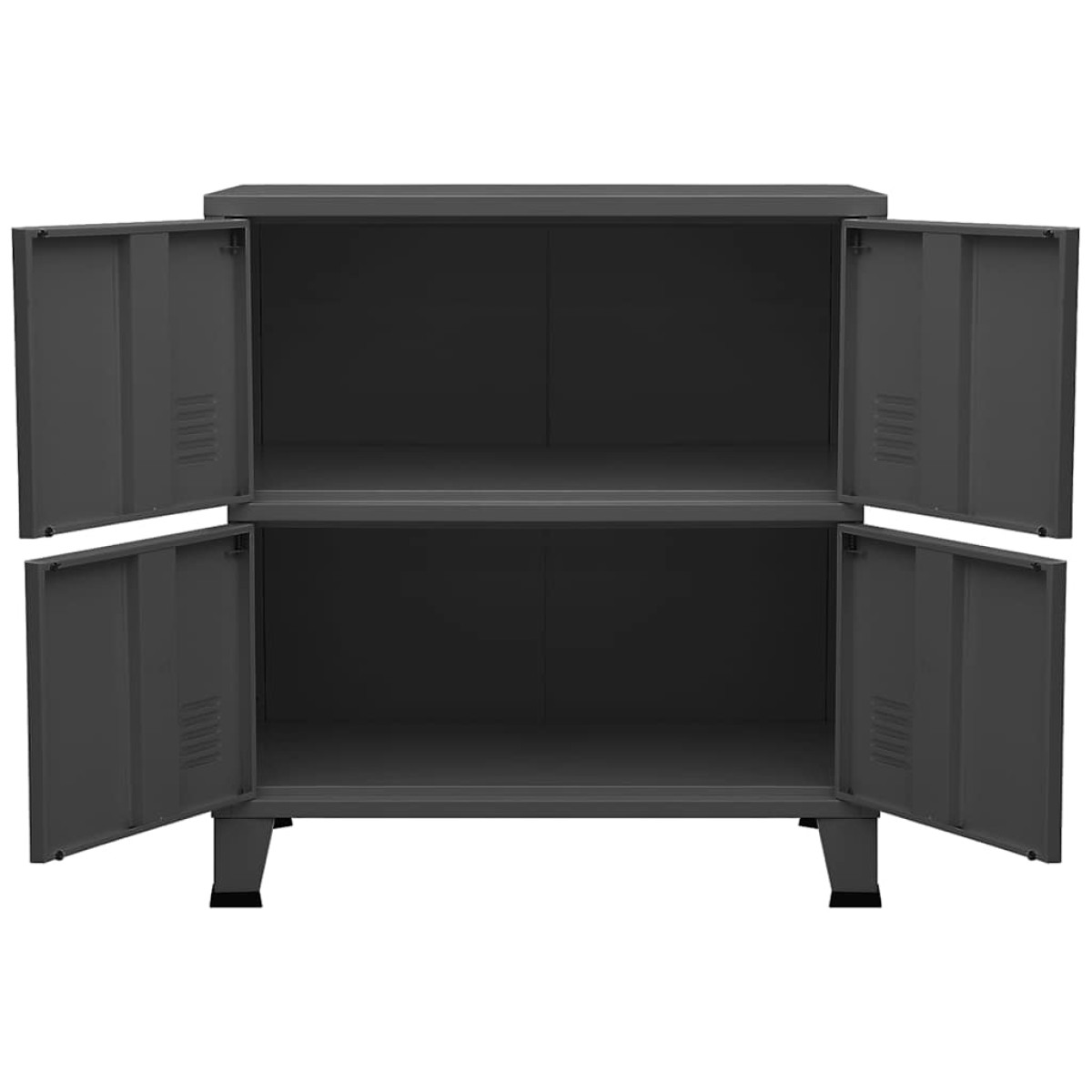 vidaXL Αρχειοθήκη Βιομηχανικού Στιλ Ανθρακί 75 x 40 x 80 εκ. Ατσάλινη
