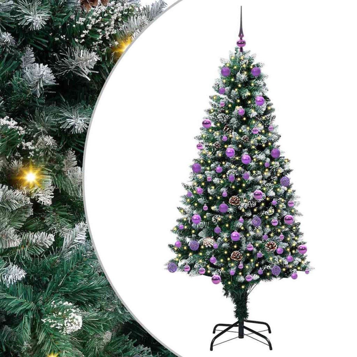 vidaXL Τεχνητό Χριστουγεννιάτικο Δέντρο με 300 LED Πράσινο 180 cm