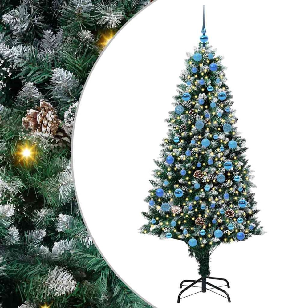 vidaXL Τεχνητό Χριστουγεννιάτικο Δέντρο με 300 LED Πράσινο 180 cm