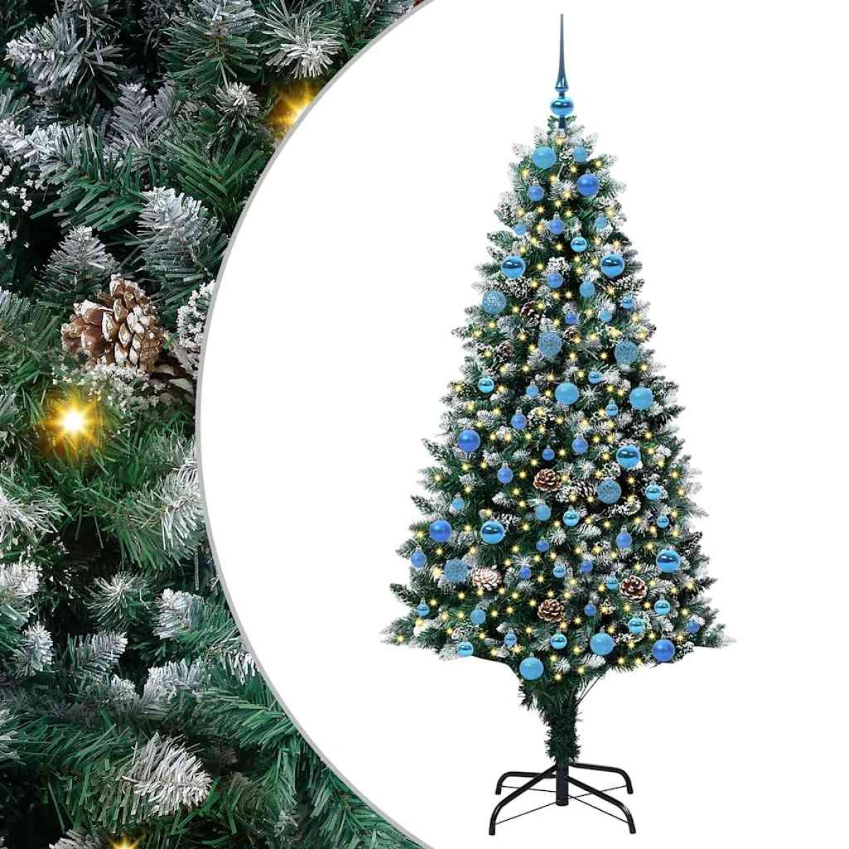 vidaXL Τεχνητό Χριστουγεννιάτικο Δέντρο με 300 LED Πράσινο 180 cm