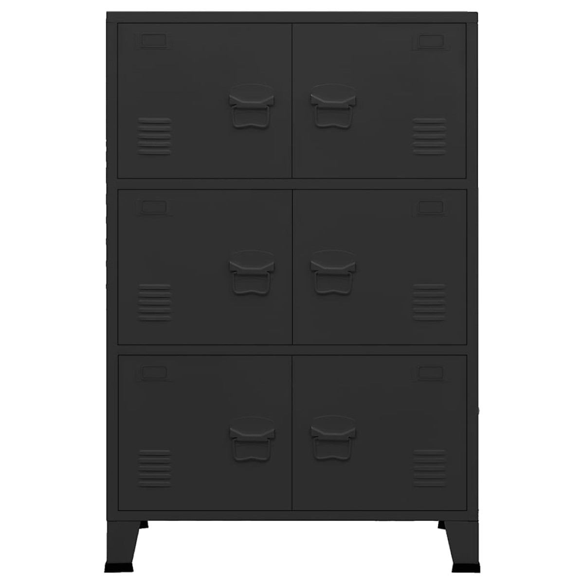 vidaXL Αρχειοθήκη Βιομηχανικού Στιλ Μαύρη 75 x 40 x 115 εκ. Ατσάλινη