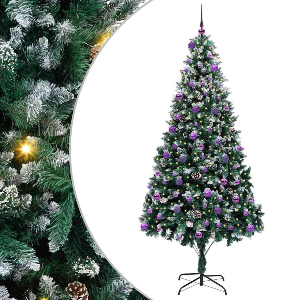 vidaXL Τεχνητό Χριστουγεννιάτικο Δέντρο με 300 LED Πράσινο 240 cm