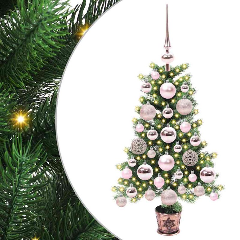 vidaXL Χριστουγεννιάτικο Δέντρο με 150 LED με βάση Πράσινο 65 cm PE