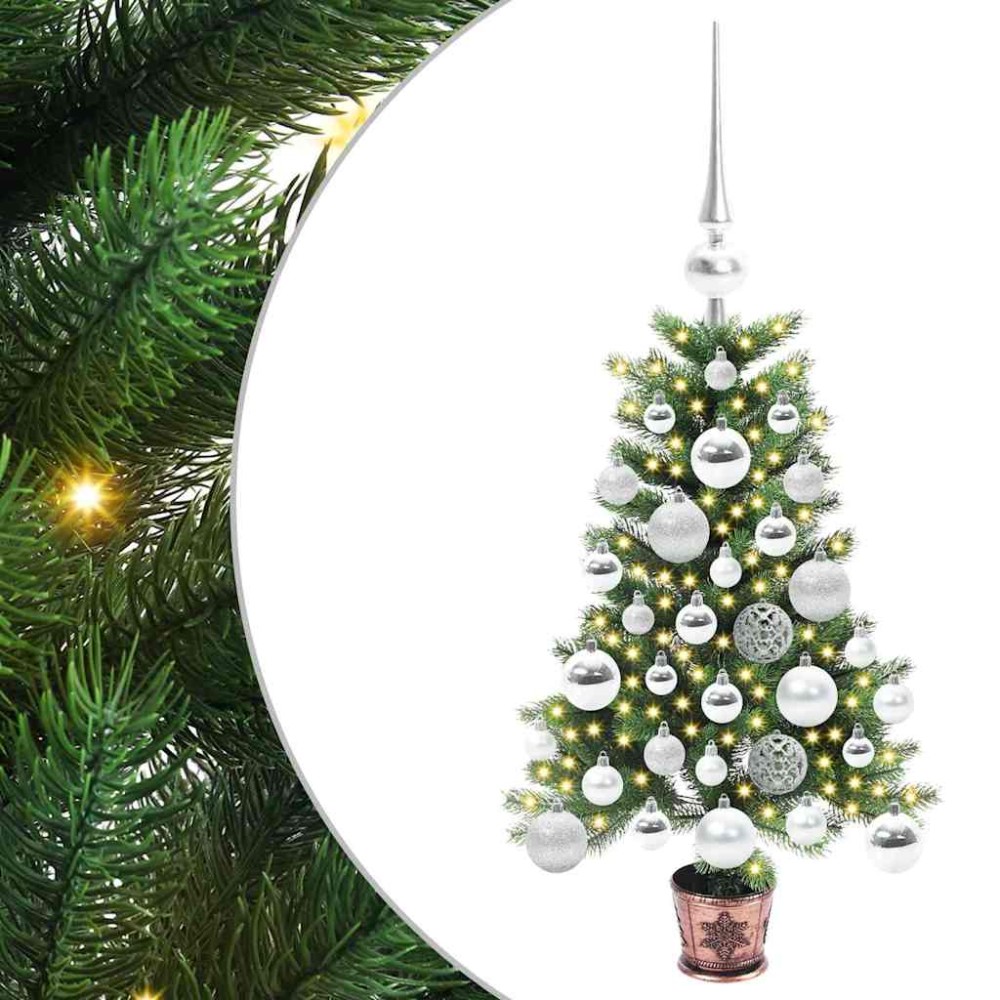 vidaXL Χριστουγεννιάτικο Δέντρο με 150 LED με βάση Πράσινο 65 cm PE