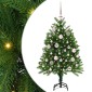 vidaXL Χριστουγεννιάτικο Δέντρο με 150 LED με βάση Πράσινο 120 cm PE