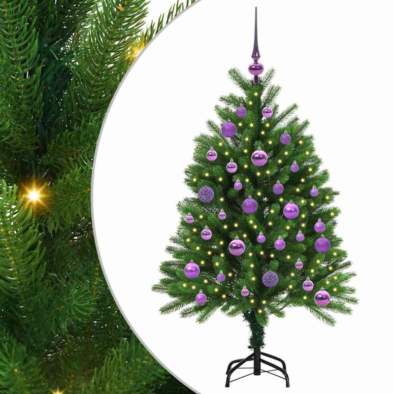 vidaXL Χριστουγεννιάτικο Δέντρο με 150 LED με βάση Πράσινο 120 cm PE