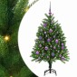 vidaXL Χριστουγεννιάτικο Δέντρο με 150 LED με βάση Πράσινο 120 cm PE