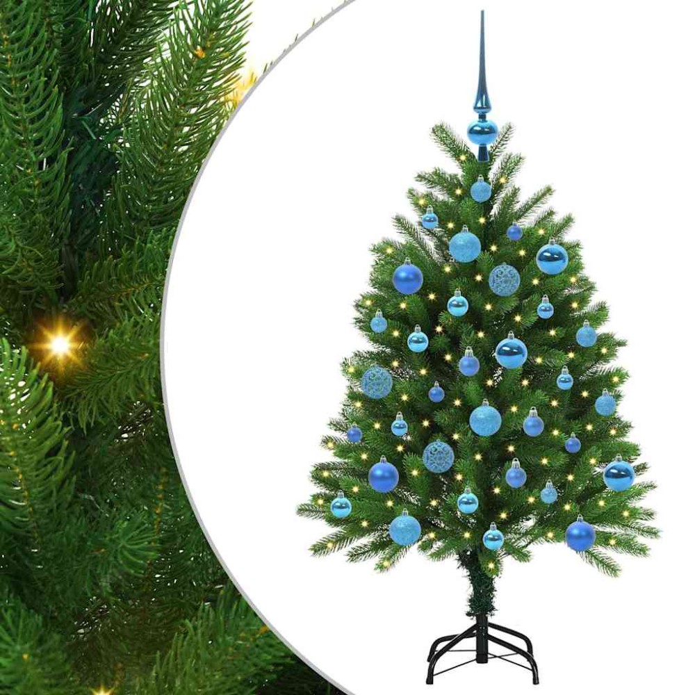 vidaXL Χριστουγεννιάτικο Δέντρο με 150 LED με βάση Πράσινο 120 cm PE