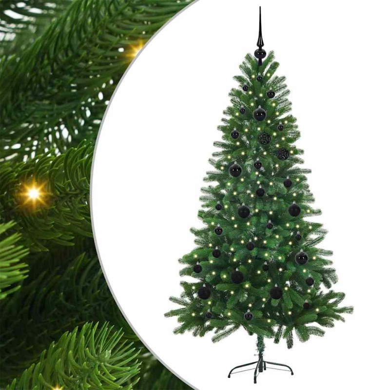 vidaXL Χριστουγεννιάτικο Δέντρο με 150 LED με βάση Πράσινο 150 cm PE