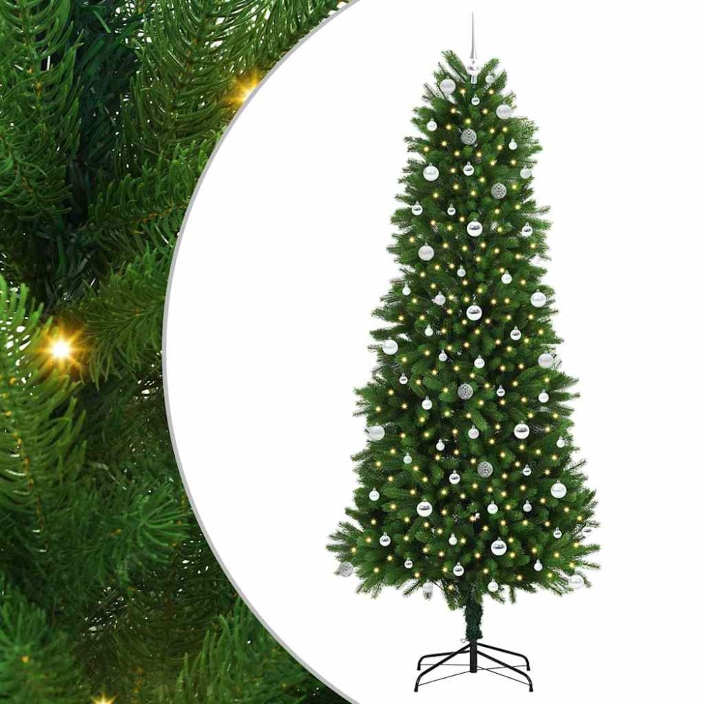 vidaXL Χριστουγεννιάτικο Δέντρο με 300 LED με βάση Πράσινο 240 cm PE
