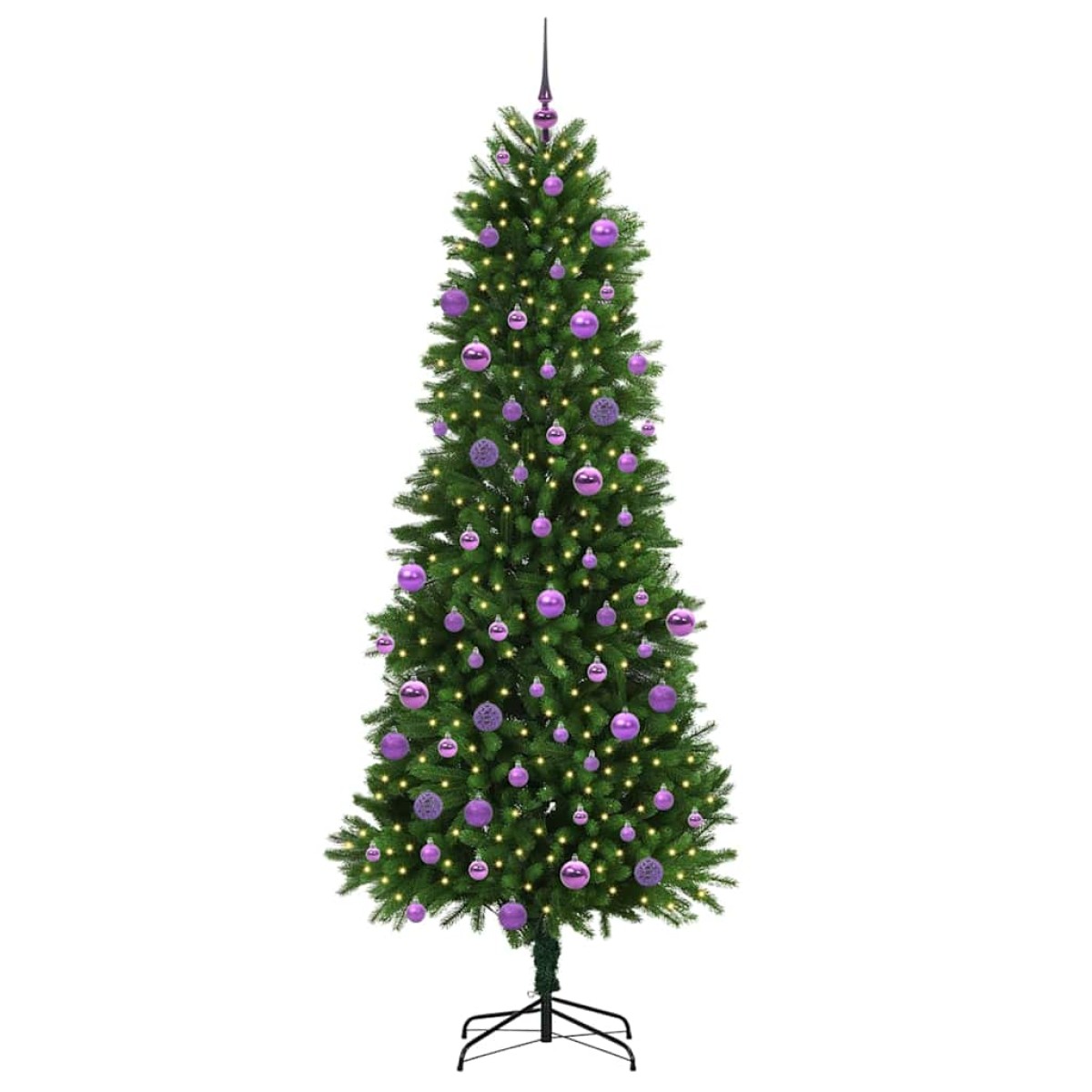 vidaXL Χριστουγεννιάτικο Δέντρο με 300 LED με βάση Πράσινο 240 cm PE