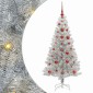 vidaXL Χριστουγεννιάτικο Δέντρο Ασημί 120 cm PET
