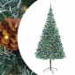 vidaXL Τεχνητό Χριστουγεννιάτικο Δέντρο Πράσινο 210 cm PVC και Χάλυβας