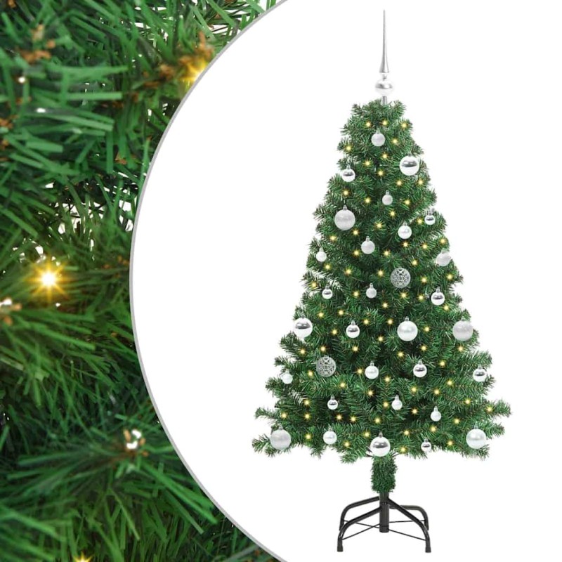 vidaXL Τεχνητό Χριστουγεννιάτικο Δέντρο με 150 LED Πράσινο 150 cm