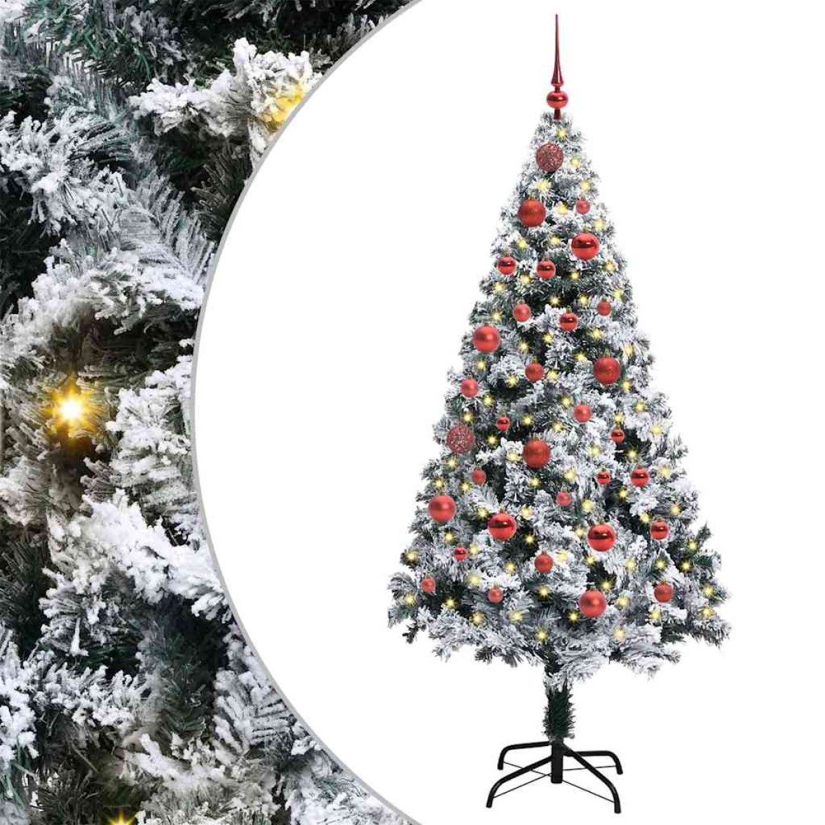 vidaXL Τεχνητό Χριστουγεννιάτικο Δέντρο με 150 LED Λευκό 150 cm