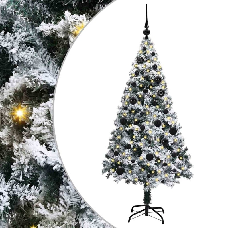 vidaXL Τεχνητό Χριστουγεννιάτικο Δέντρο με 150 LED Λευκό 150 cm