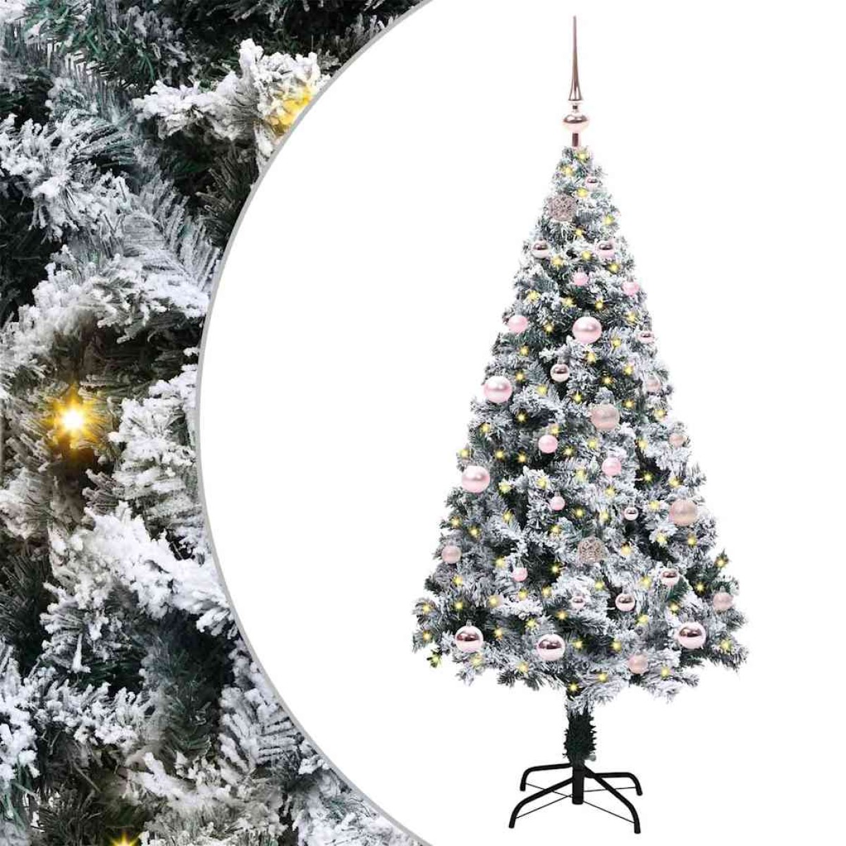 vidaXL Τεχνητό Χριστουγεννιάτικο Δέντρο με 150 LED Λευκό 150 cm