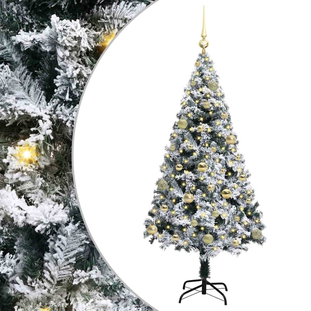 vidaXL Τεχνητό Χριστουγεννιάτικο Δέντρο με 150 LED Λευκό 150 cm