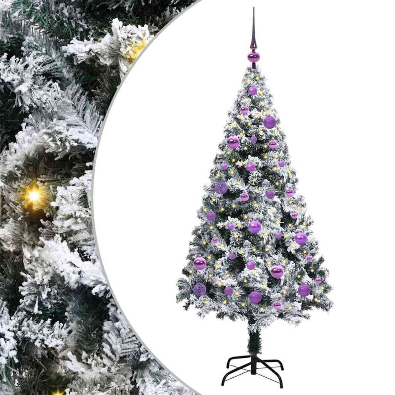vidaXL Τεχνητό Χριστουγεννιάτικο Δέντρο με 150 LED Λευκό 150 cm