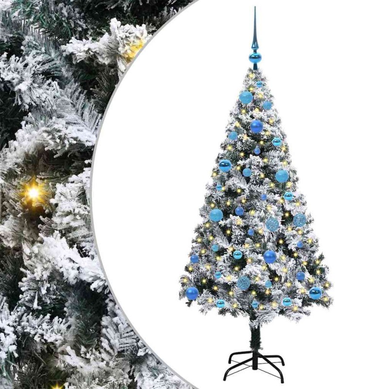 vidaXL Τεχνητό Χριστουγεννιάτικο Δέντρο με 150 LED Λευκό 150 cm